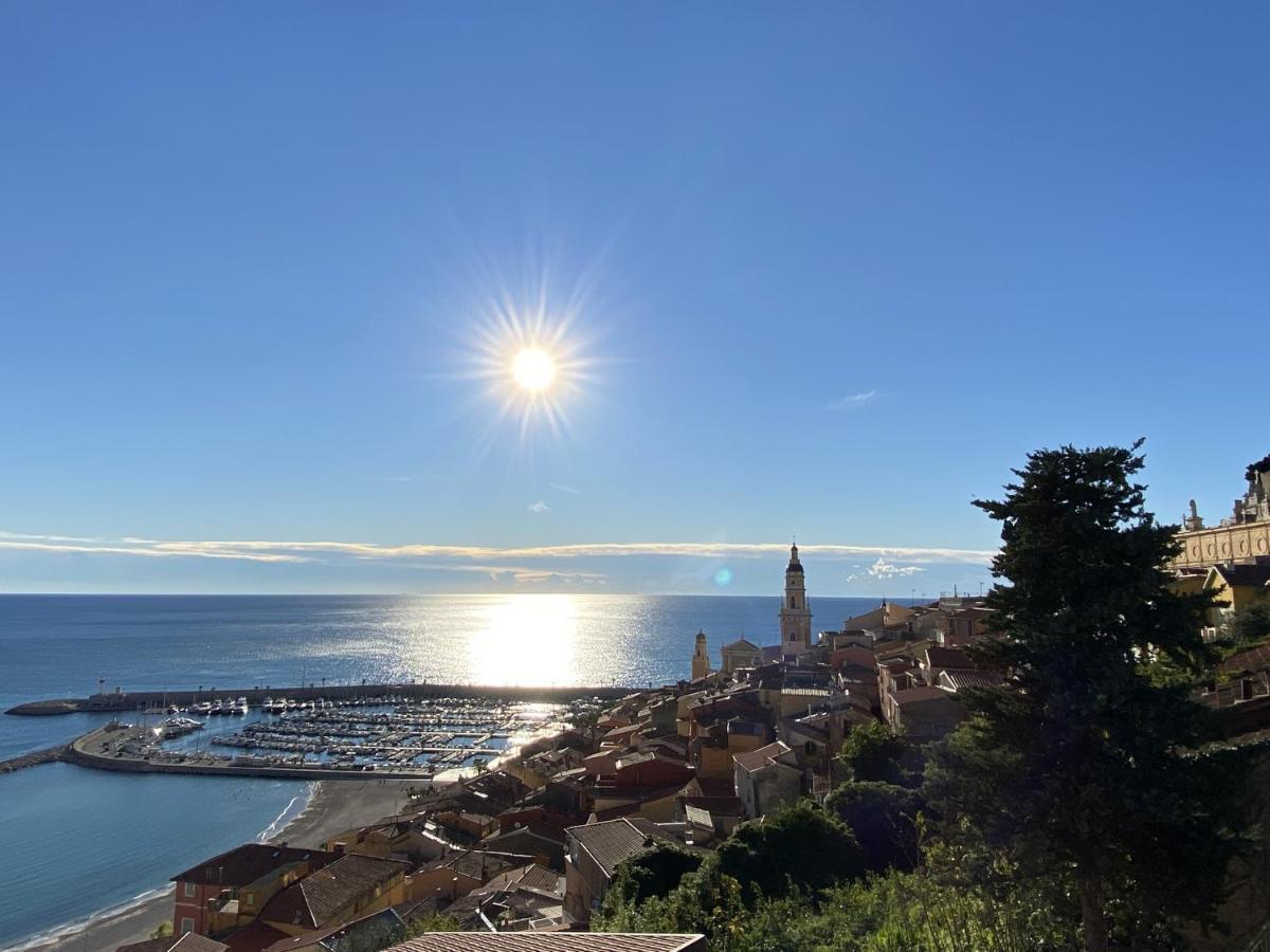 Le Vigia-Vue Mer-Terrasse-Climatisation-Parking Menton Eksteriør billede